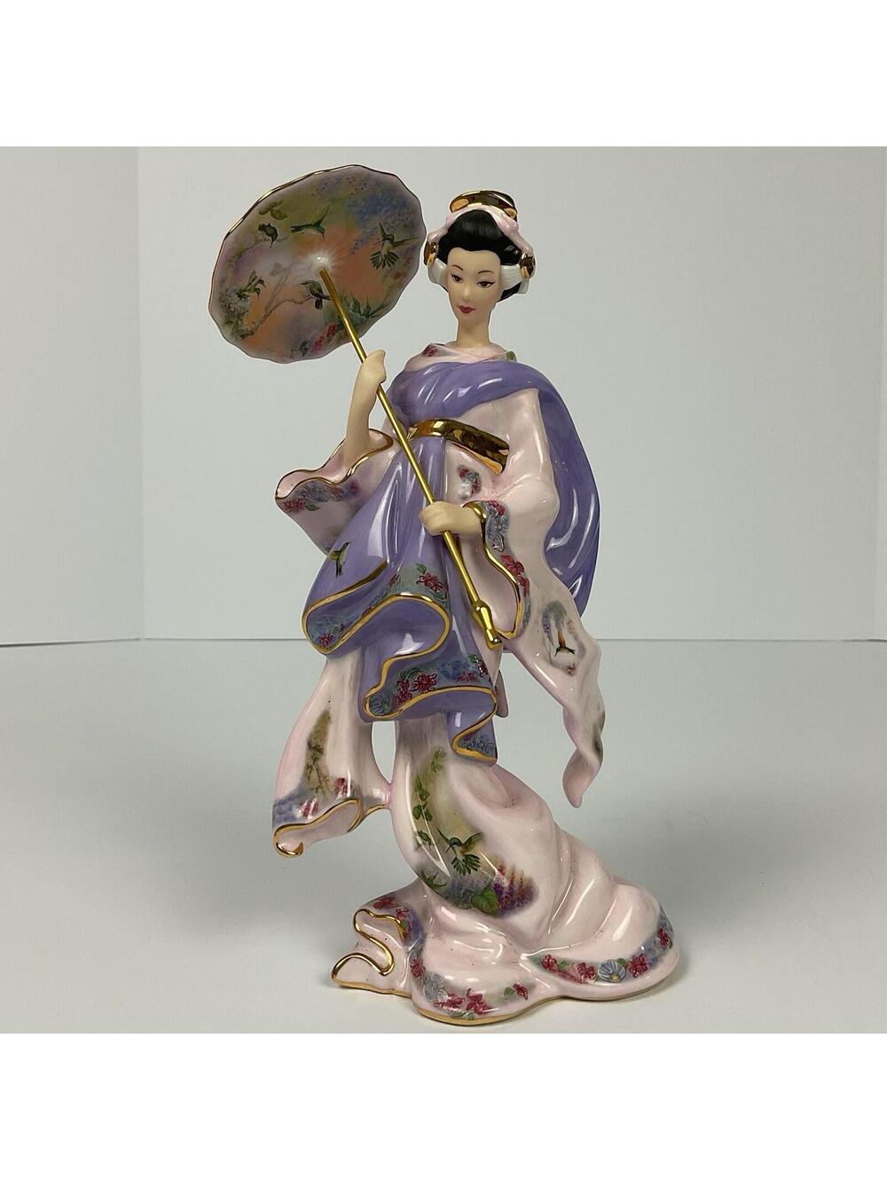 Maiden of Serenity Silken Whispers 2nd Issue Bradford Exchange2004 Hummingbirds